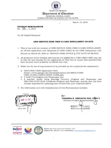 sdm zambales|SDM No. 112, s. 2022 – Conduct Of .